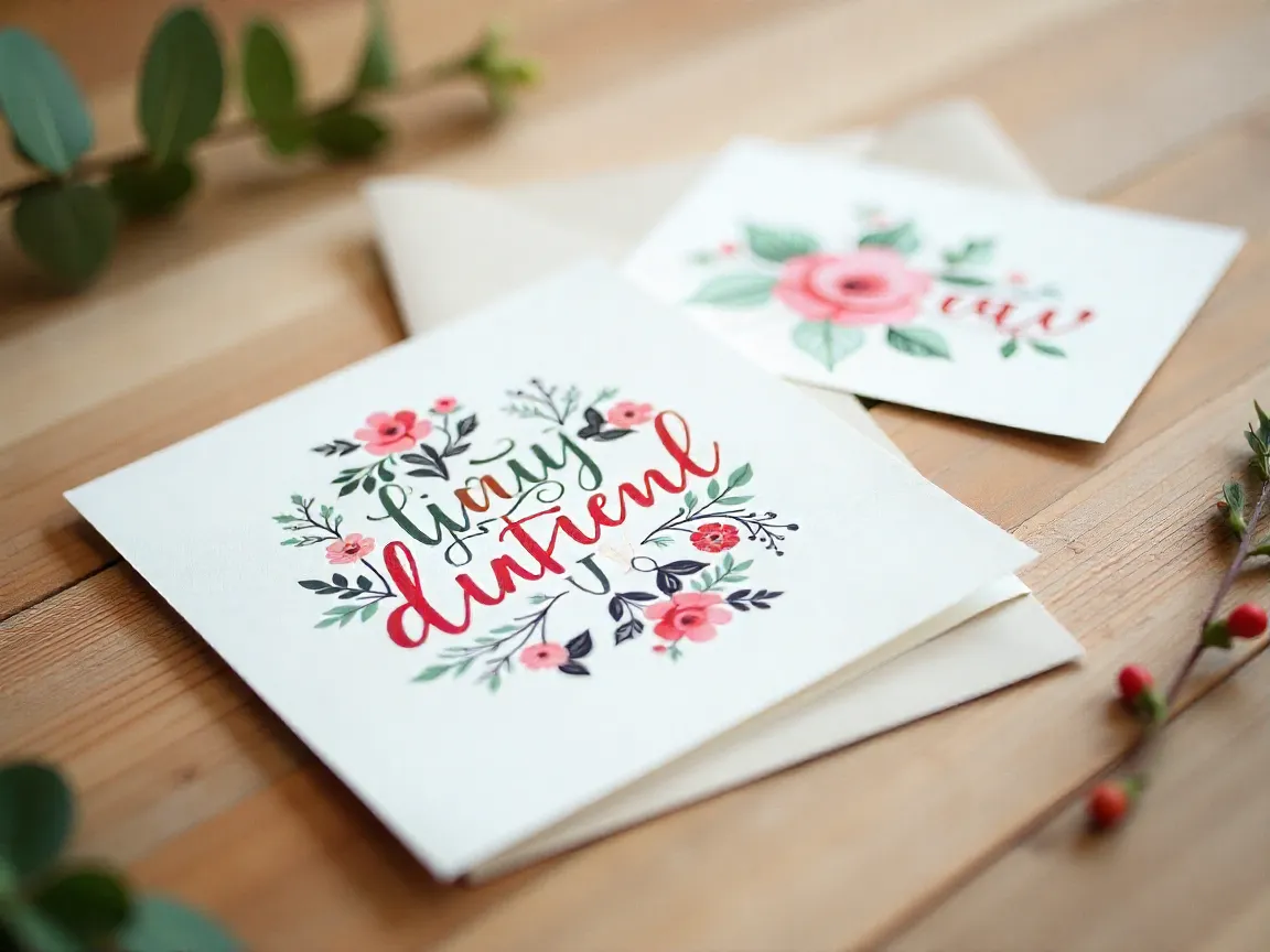 Käsintehdyt onnittelukortit